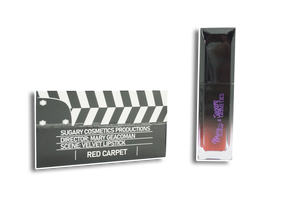 CLAPPER LIPSTICK RED CARPET- VELVET | MARY GEACOMAN X SUGARY COSMETICS MOVIE NIGHT